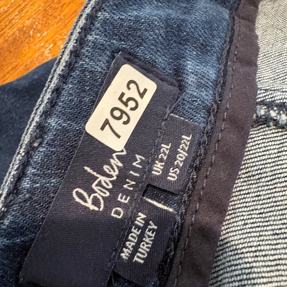 Boden Denim Skirt Womens 20 22L Dark Wash A-Line Above Knee Stretch Pockets - Picture 11 of 11